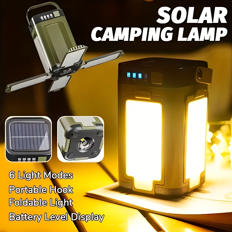 Outdoor Power Bank - Lámpara Solar Portátil para Camping, Carga