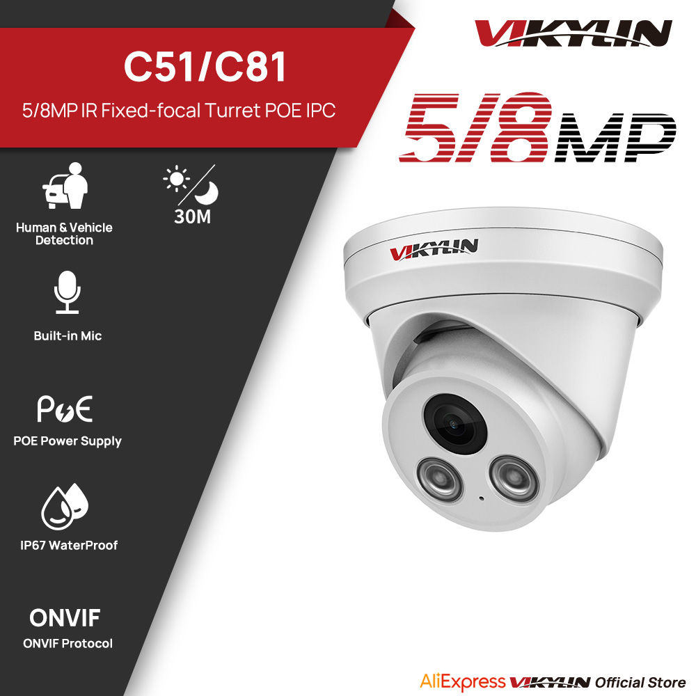 Outdoor Power G Motion - Cámara IP VIKYLIN 5/8MP con luz