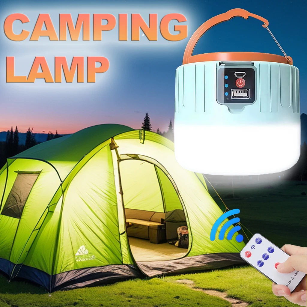 Outdoor Power Bank - Linterna Solar para acampar, luz LED