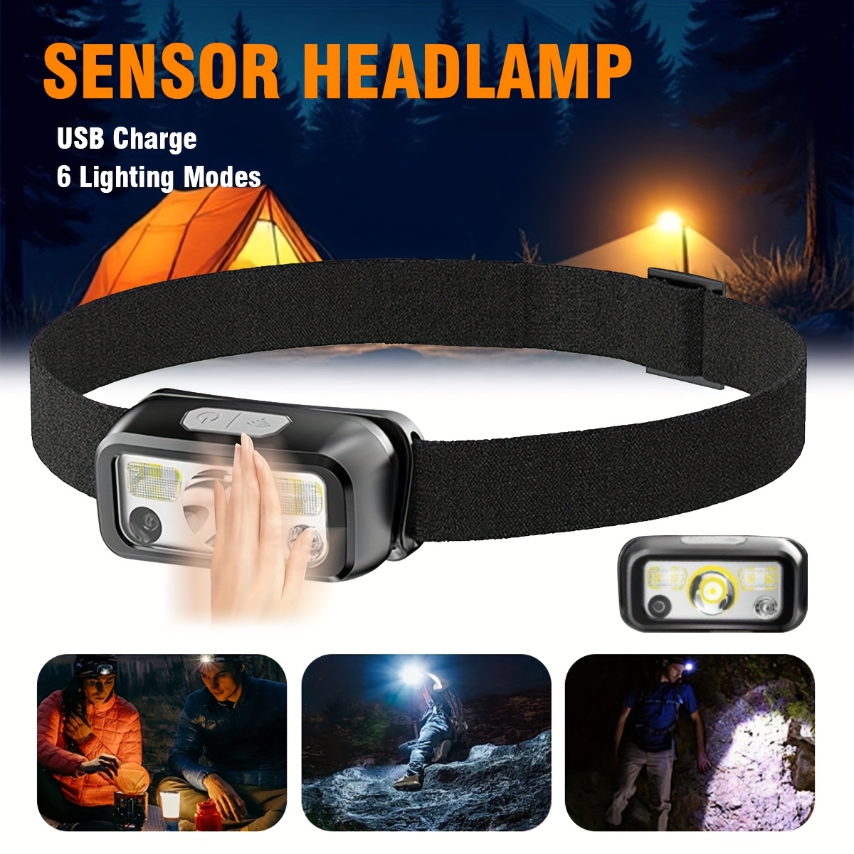 Outdoor Power Usb - Potente Linterna Frontal LED COB con