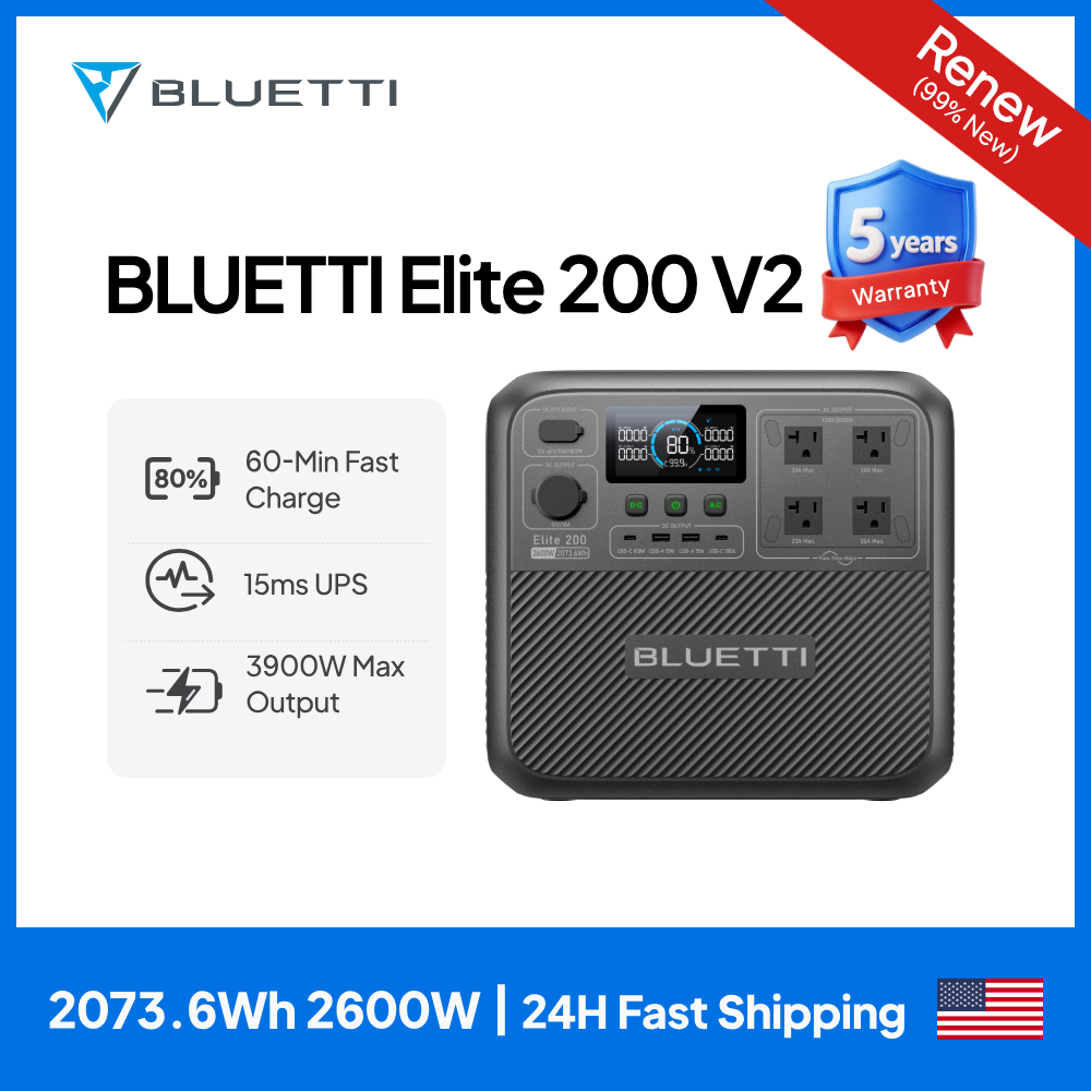 Outdoor Power Bank - 【Renew】BLUETTI Elite 200 V2 Estación de