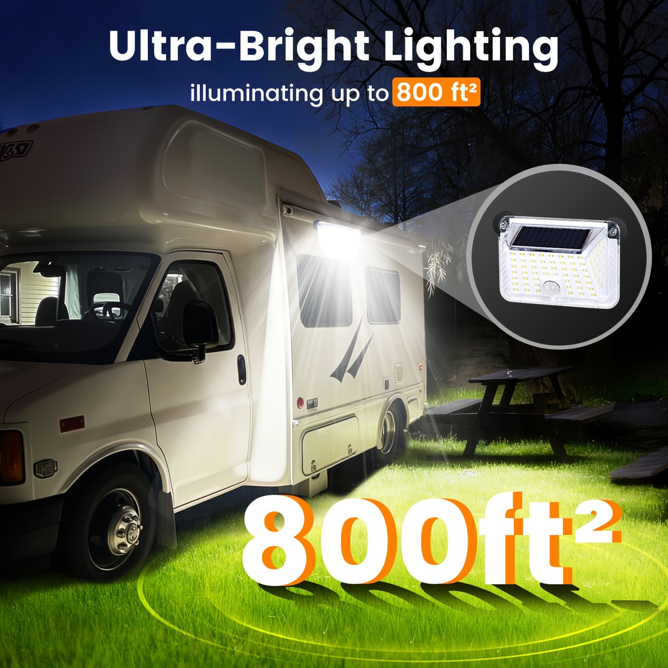 Outdoor Power G Motion - Lámpara Solar Magnética para Remolque, con