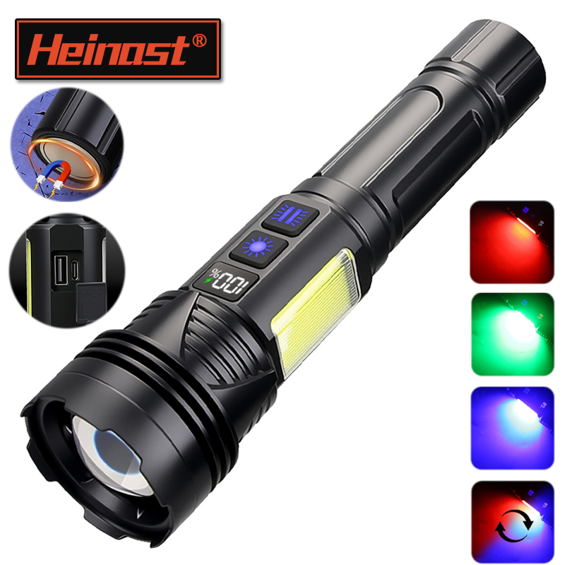 Outdoor Power Bank - Potente Linterna LED de Mano, Recargable