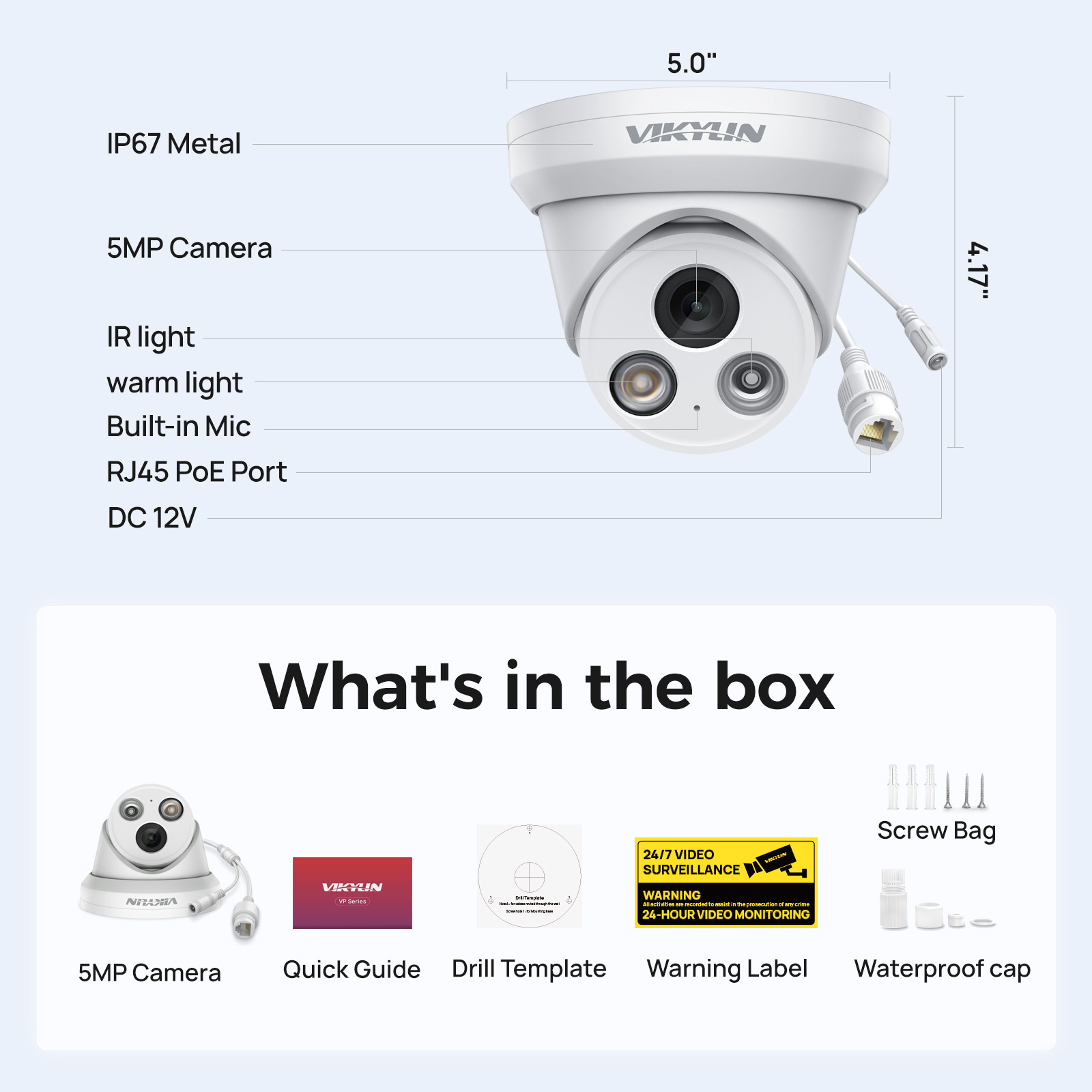 Cámara IP inteligente VIKYLIN  - Outdoor Power G Motion reseña y precio