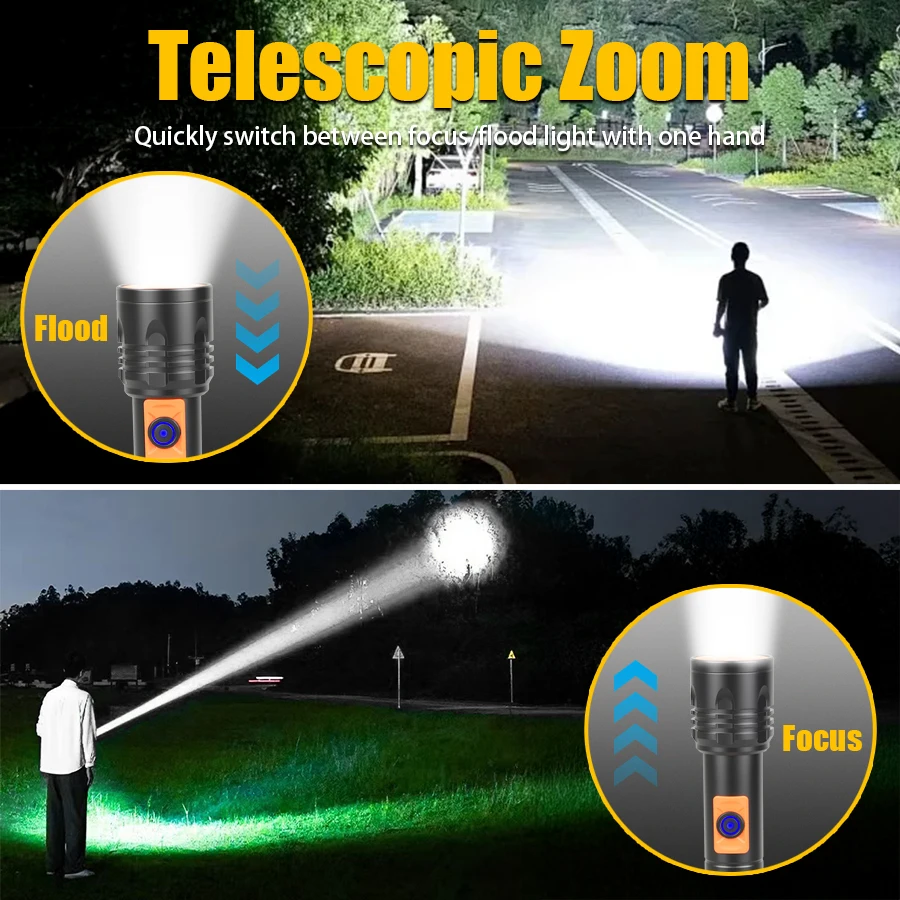 Linterna LED de alta potencia, - Outdoor Power Usb reseña y precio