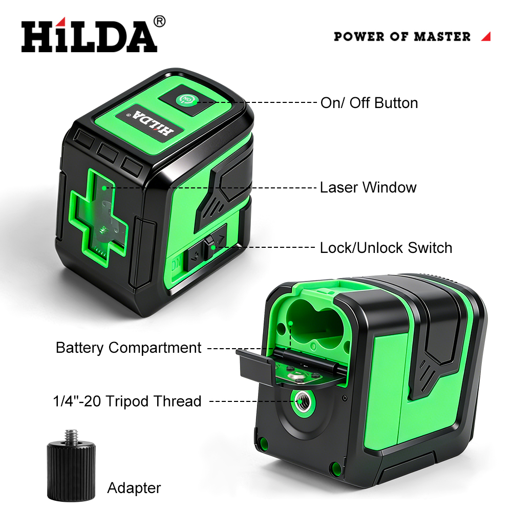 Nivel Láser HILDA de 2 Líneas, - Outdoor Power Line reseña y precio