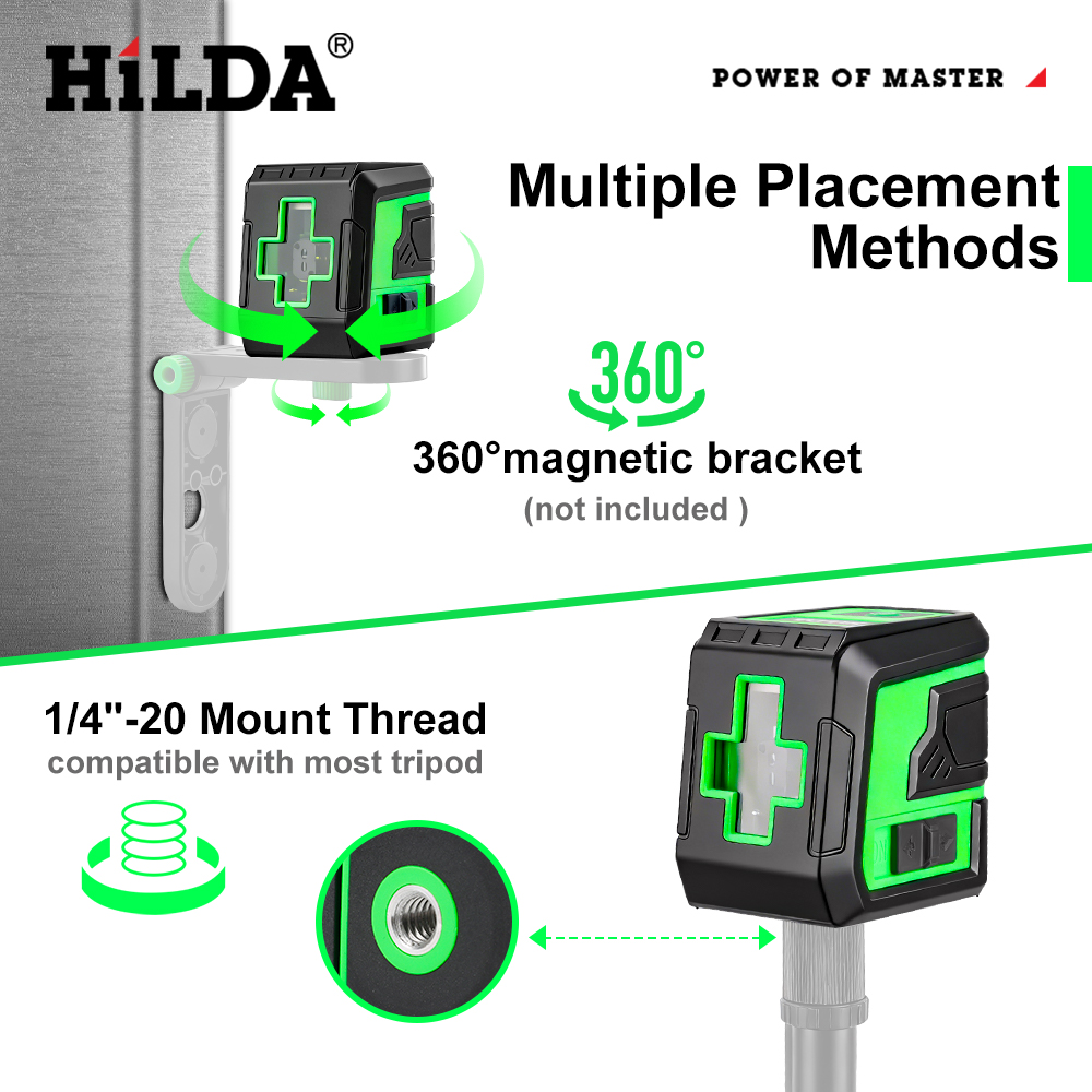 Nivel Láser HILDA de 2 Líneas, - Outdoor Power Line reseña y precio