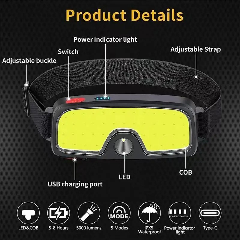 Potente linterna frontal COB t - Outdoor Power Usb reseña y precio