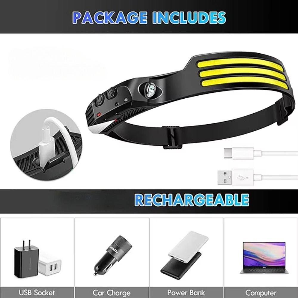 Linterna frontal LED COB de in - Outdoor Power Usb reseña y precio