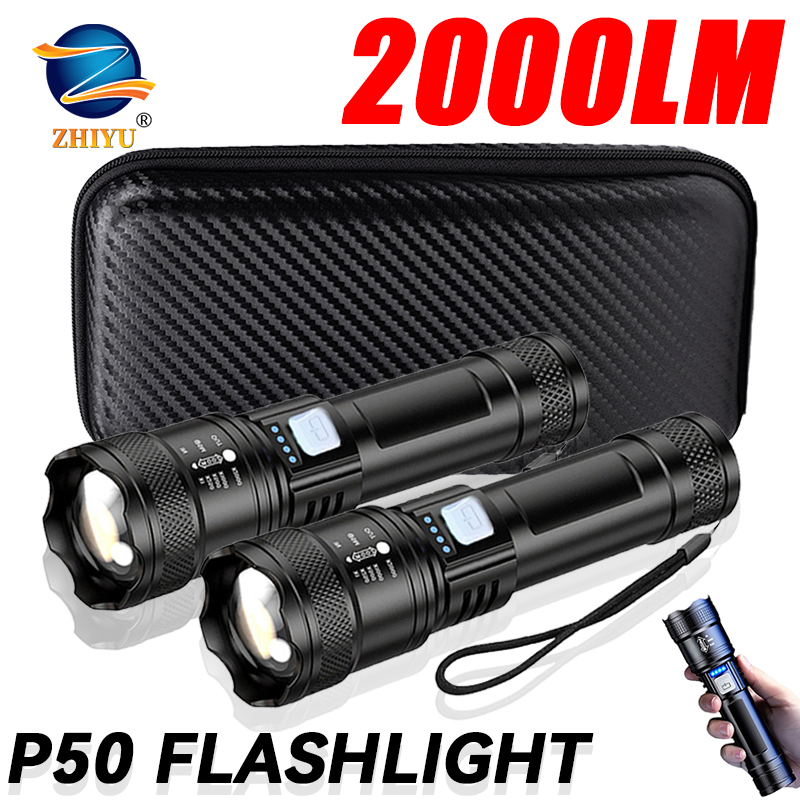 Linterna LED táctica de 2000LM - Outdoor Power Bank reseña y precio