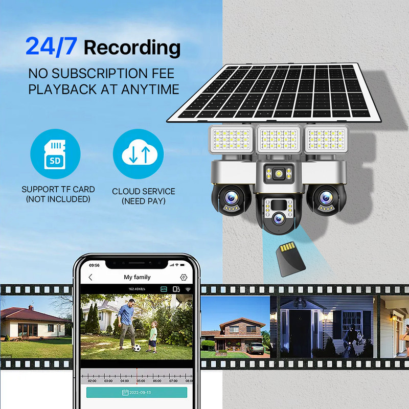 Cámara PTZ Solar de 3 Pantalla - Outdoor Power G Motion reseña y precio