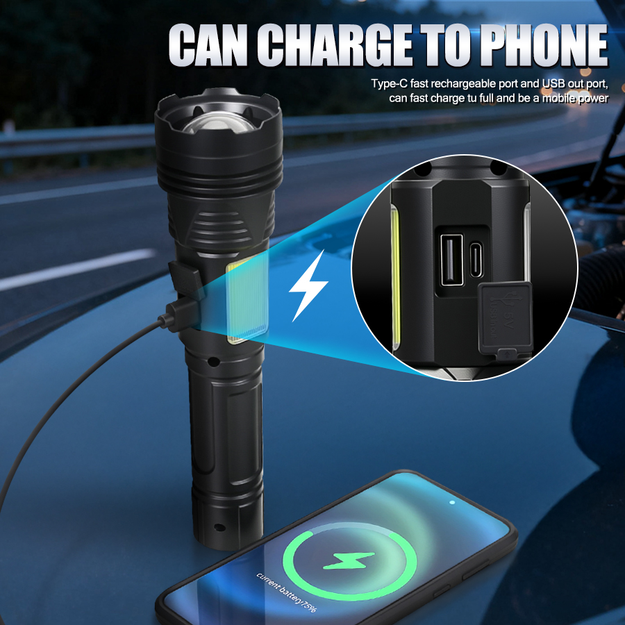 Potente Linterna LED de Mano,  - Outdoor Power Bank reseña y precio